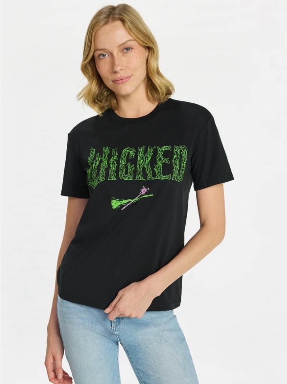 Wicked Graphic Short-Sleeve Tee - Black with Neon Green